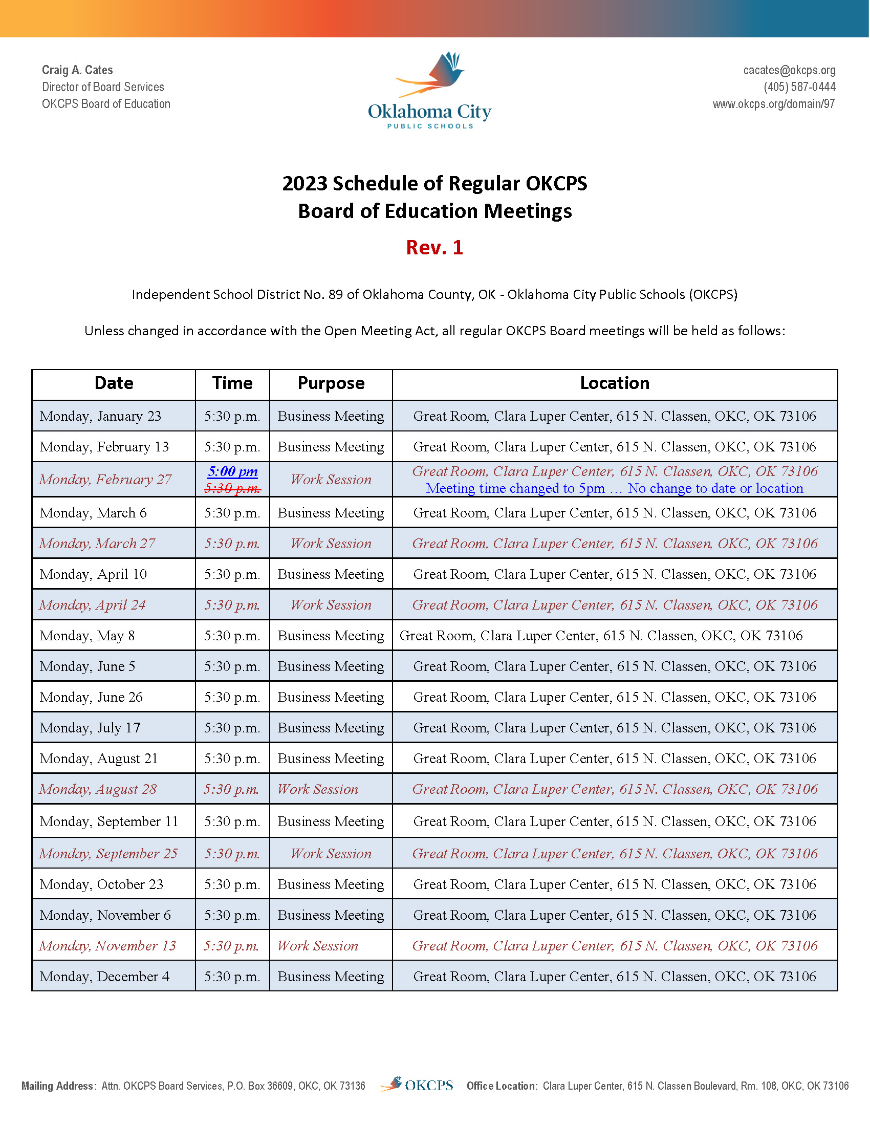 Board of Education / Board Meetings